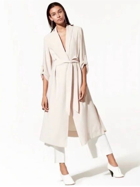 Babaton Jackets & Blazers - Babaton Kahlo Cream Lightweight Belted Jacket